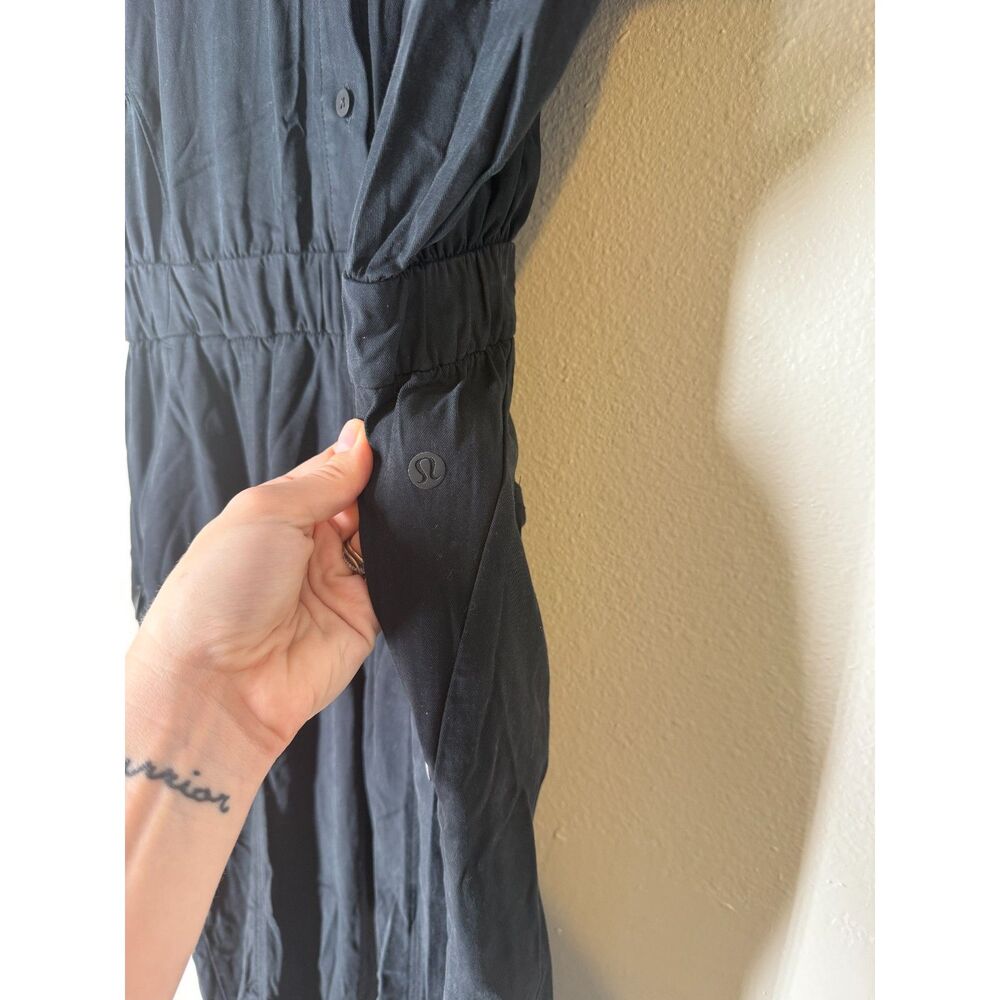 Lululemon Black Perfectly Poised Utility Jumpsuit Womens Sz 4 Modal Blend - Picture 7 of 13